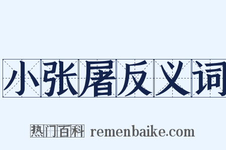 小张屠反义词是什么意思的图片